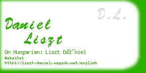 daniel liszt business card